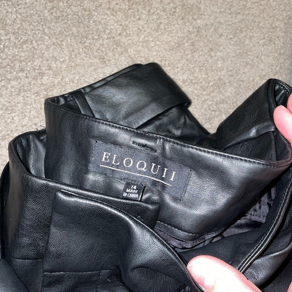 Eloquii Faux Leather Pants - Picture 2 of 3
